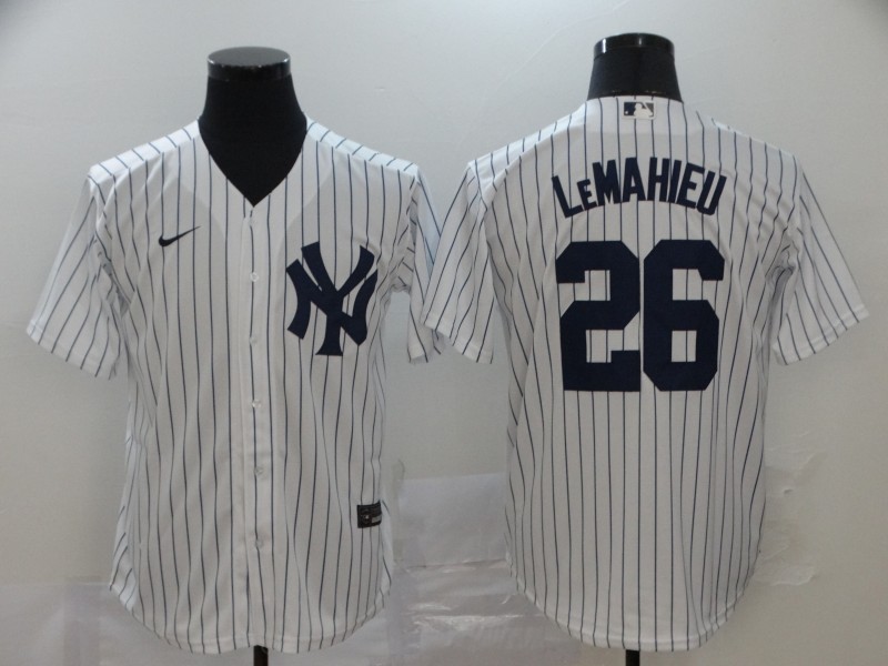 Men's New York Yankees DJ LeMahieu #26 White Baseball Jersey